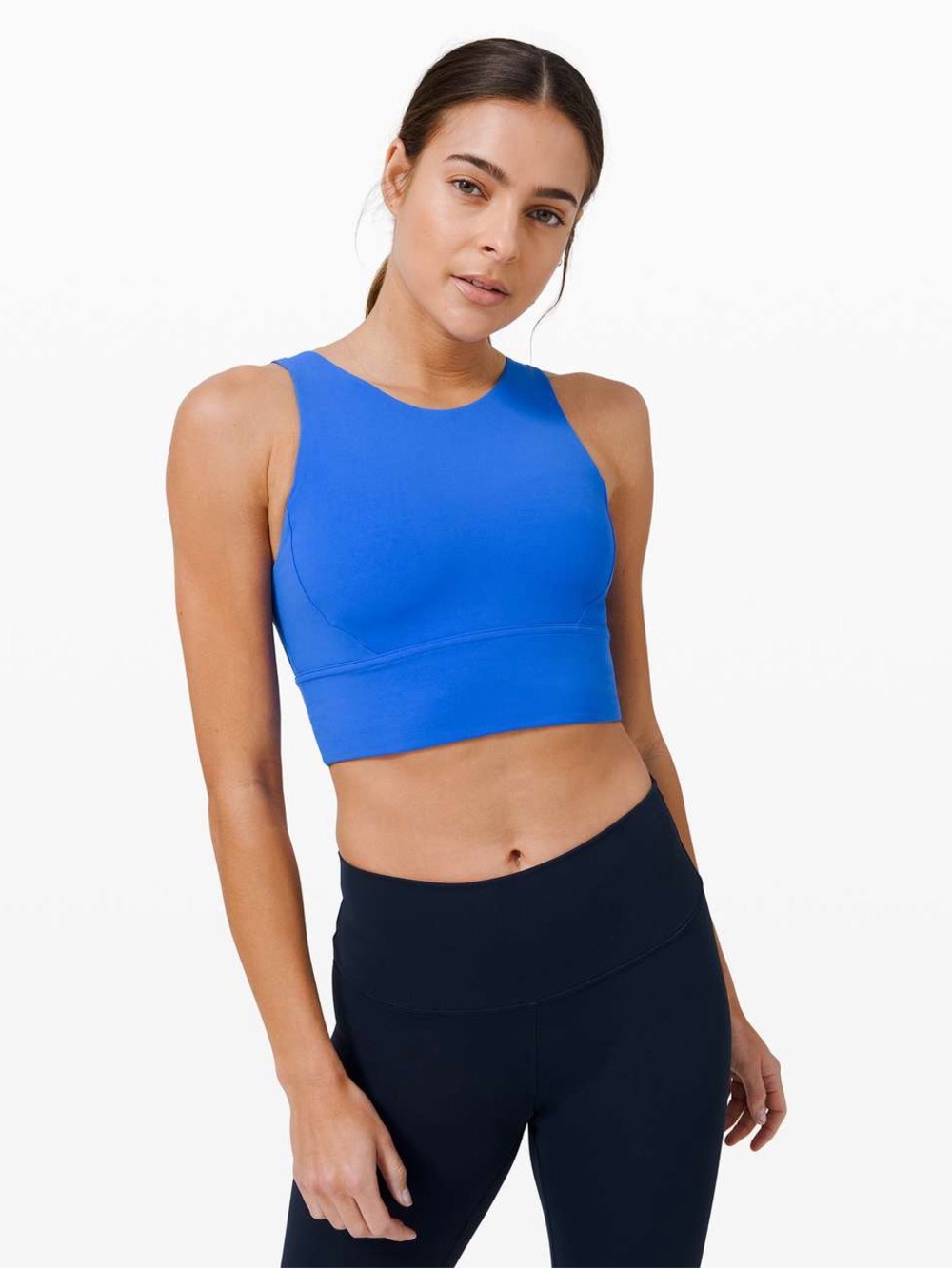 Lululemon Stronger As One Long Line Sports Bra *Medium Support, C/D Cup Blue